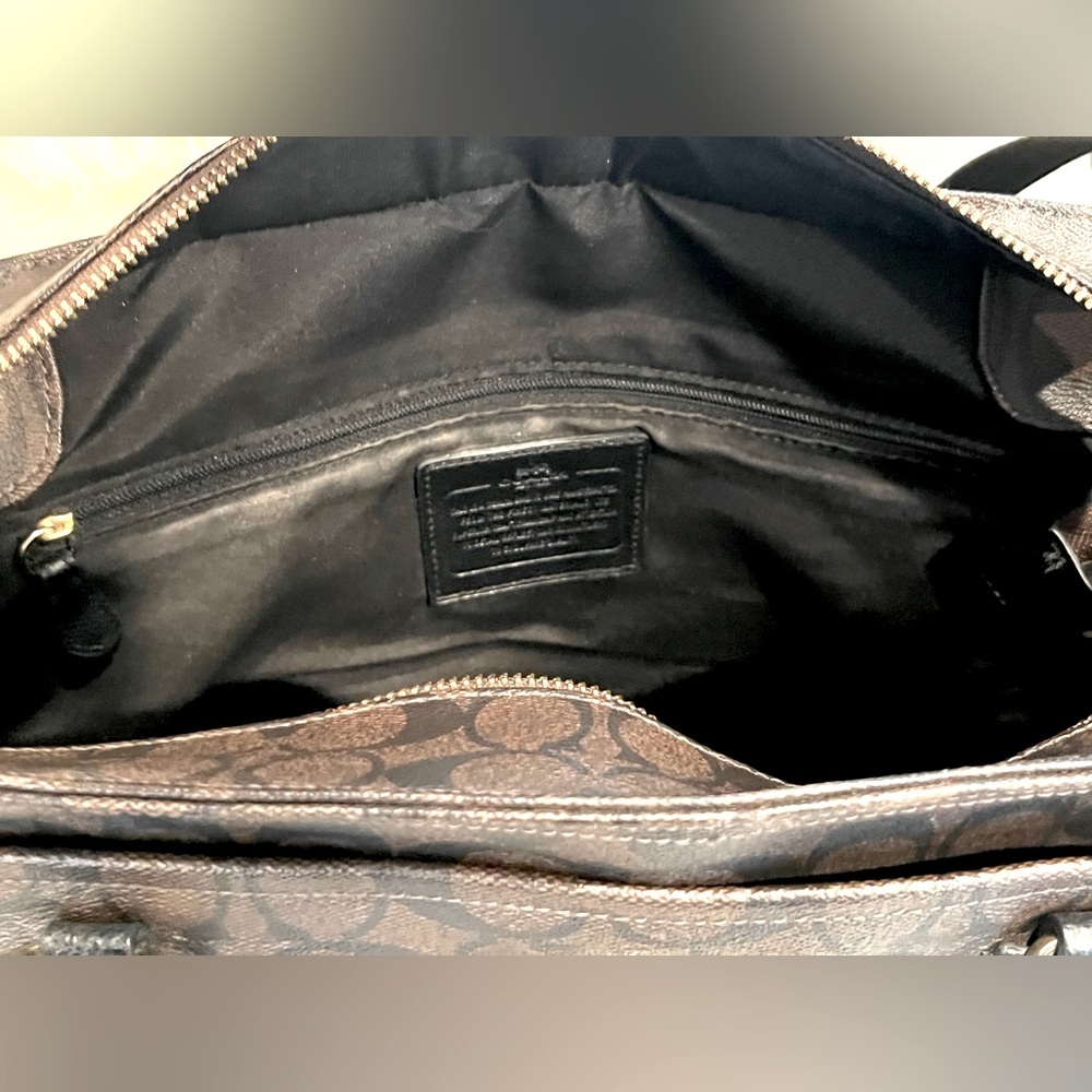 Coach Signature Coated Canvas Baby Bag-Brown/Black-MSRP $450 - Picture 12 of 16